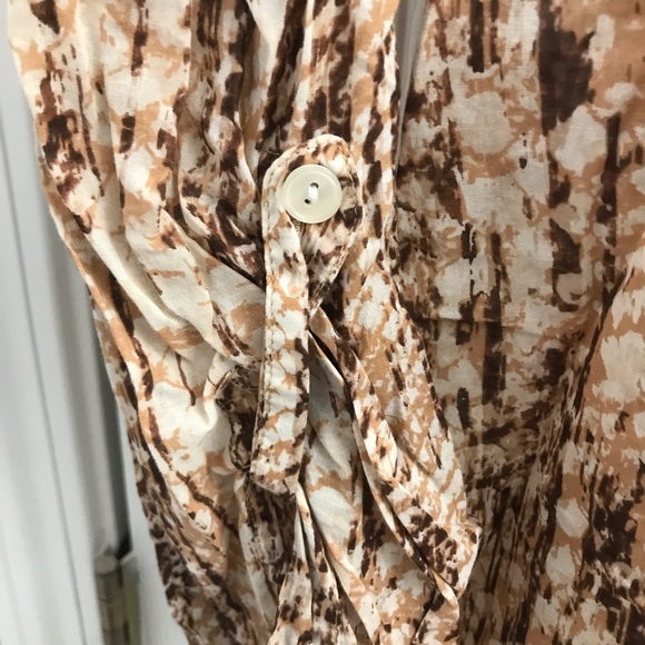 Lucky Brand Snake Print Long Sleeve Cotton Top Sz L - Picture 8 of 11